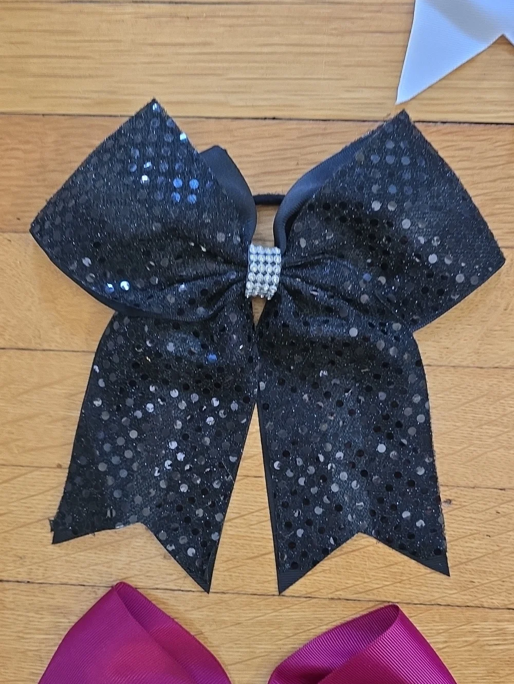 Handmade Lot of 13 Cheerleading Hair Bows, Multicolor, EUC, OS